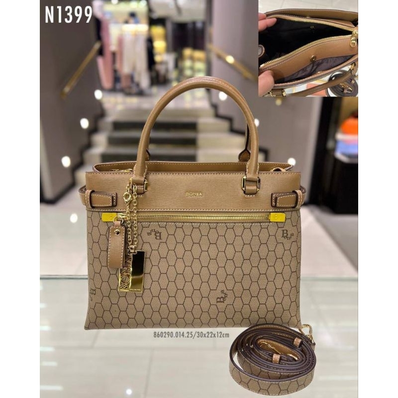tas bonia original sling office bag monogram honey comb