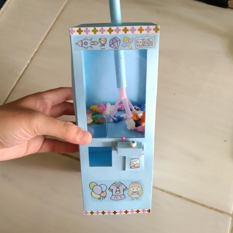mainan mesin capit kertas 1 set mesin capit mini