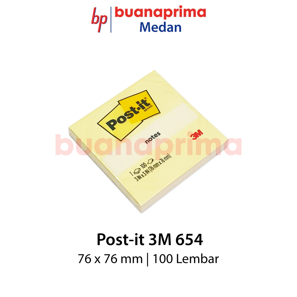 

Post-it 3M 654 Original 3 x 3 inch Sticky Notes Memo Kuning