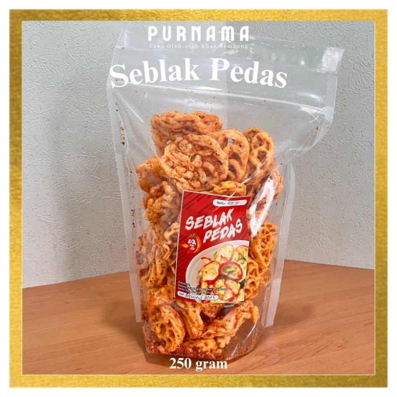 

KRUPUK SEBLAK PEDAS/ANEKA CAMILAN/OLEH-OLEH KHAS REMBANG