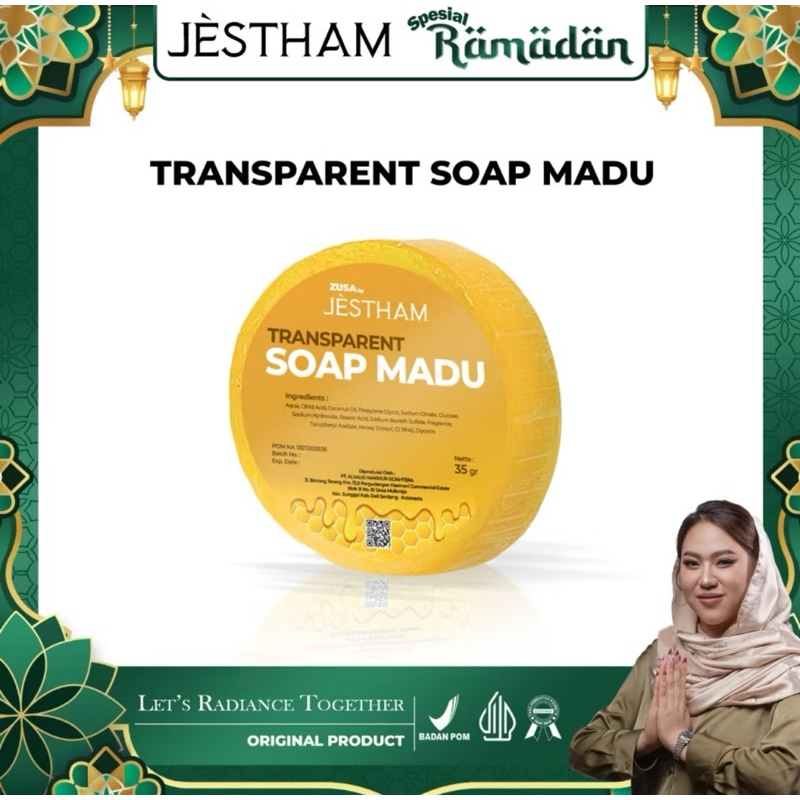 Jestham sabun transparan madu honey soap