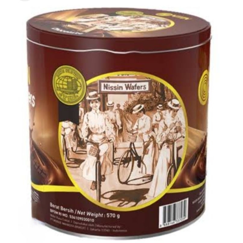 nissin wafer chocolate kaleng 570g