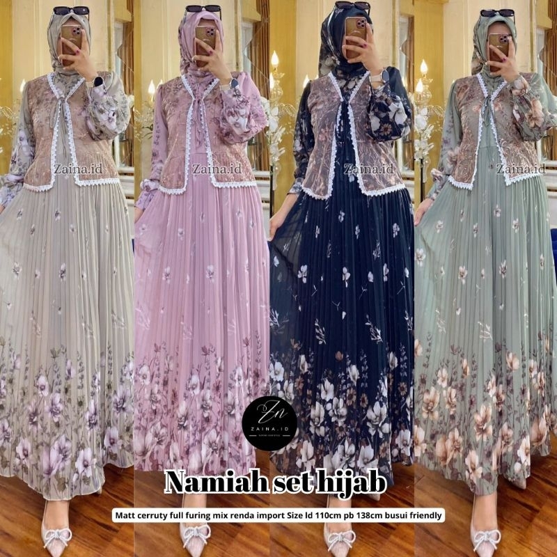 Namiah Dress Set hijab by ZAINA.ID