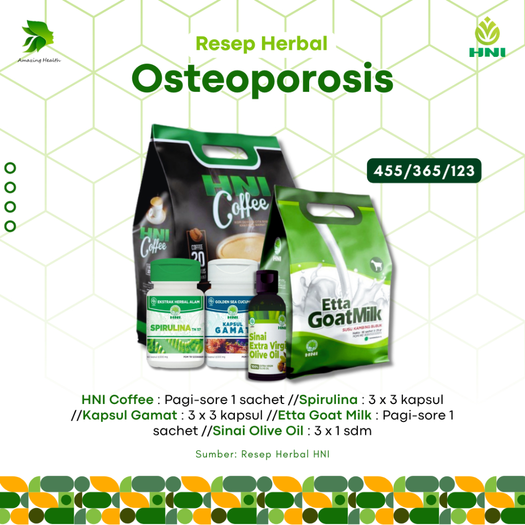 Resep Herbal Jaga Kesehatan Tulang; Osteoporosis, Patah Tulang, Pengapuran hingga TBC Tulang - HNI H