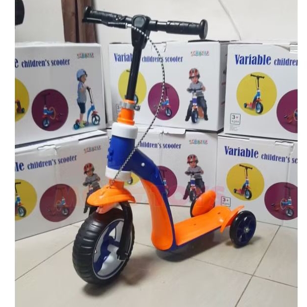 Scooter Anak 2in1 Roda 3 Lampu LED / Scooter Otoped Balance Bike 2in1