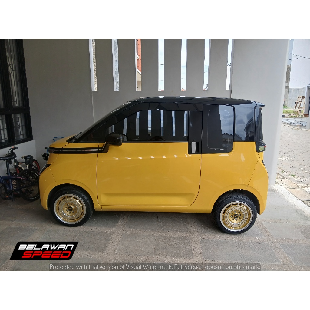 PAKETAN VELG MOBIL PLUS BAN RING 14 UNTUK WULING AIR EV HSR RTR RING 14 PLUS BAN-SIAP PASANG