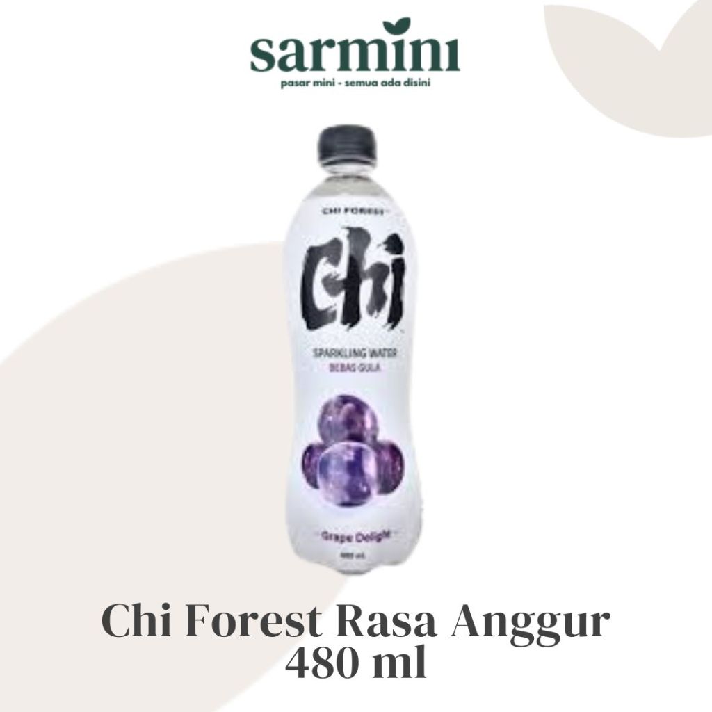 Chi Forest Sparkling Water Air Soda Rasa  Anggur  480 ml