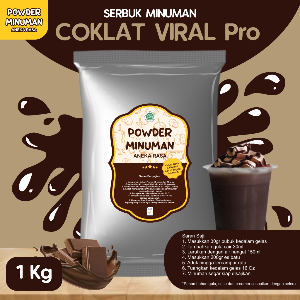 

Bubuk Minuman Rasa Coklat Viral Pro Bubuk Minuman Kekinian 1Kg Coklat Pjg Umur 1Kg Boba Drink
