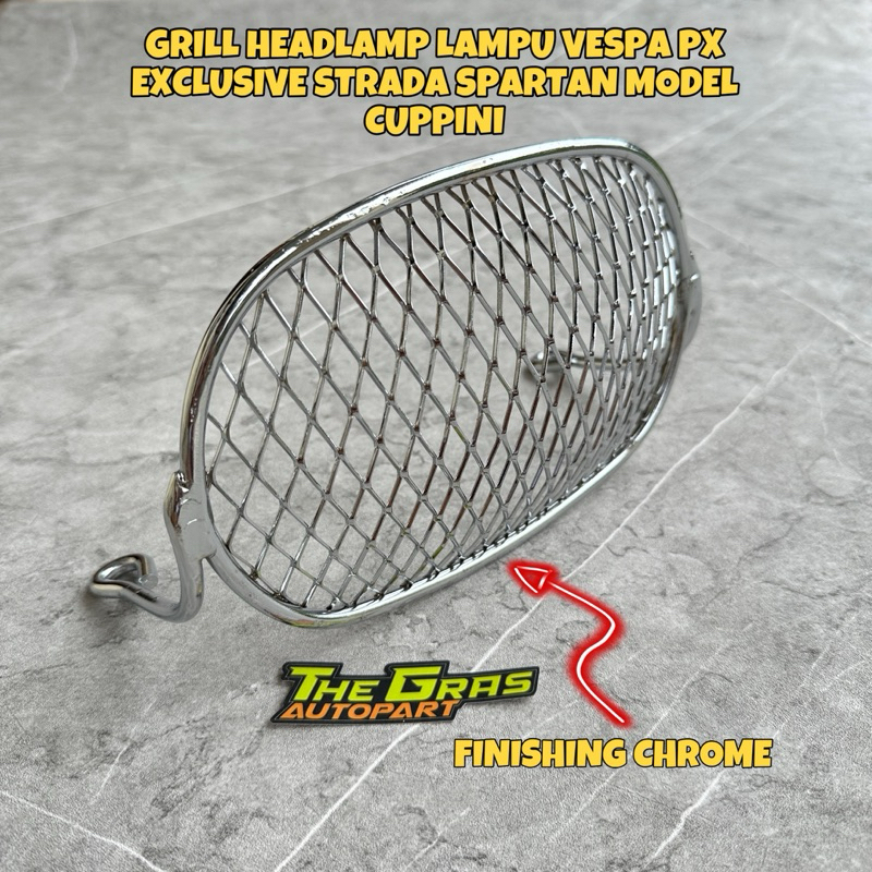 Grill Lampu Vespa Px Strada Exclusive Spartan Model Cuppini Lampu Vespa Px Jaring Lampu Vespa Px