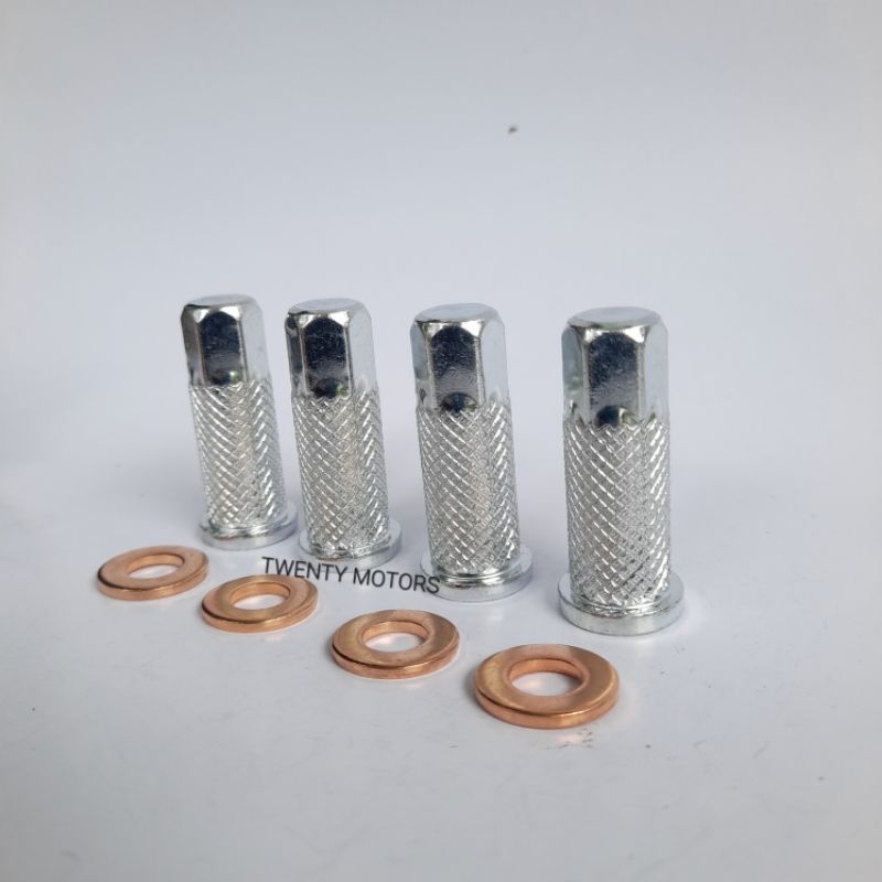 1 SET 4 PASANG MUR HEAD NANAS + RING TEMBAGA YAMAHA F1 ZR / VEGA R LAMA / VEGA R NEW / VEGA ZR / JUP