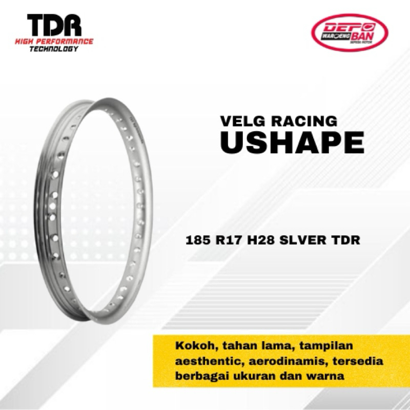 VELG USHAPE 185 R17 H28 SLVER TDR