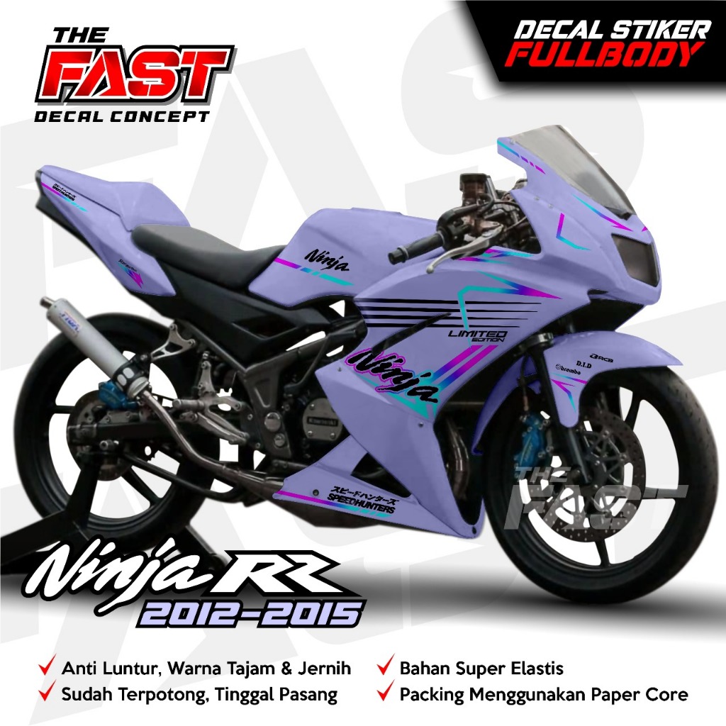 Dekal Stiker Ninja 150 RR new Motif Racing Custom Fullbody 2012 - 2015 Stiker Variasi Kawasaki Ninja
