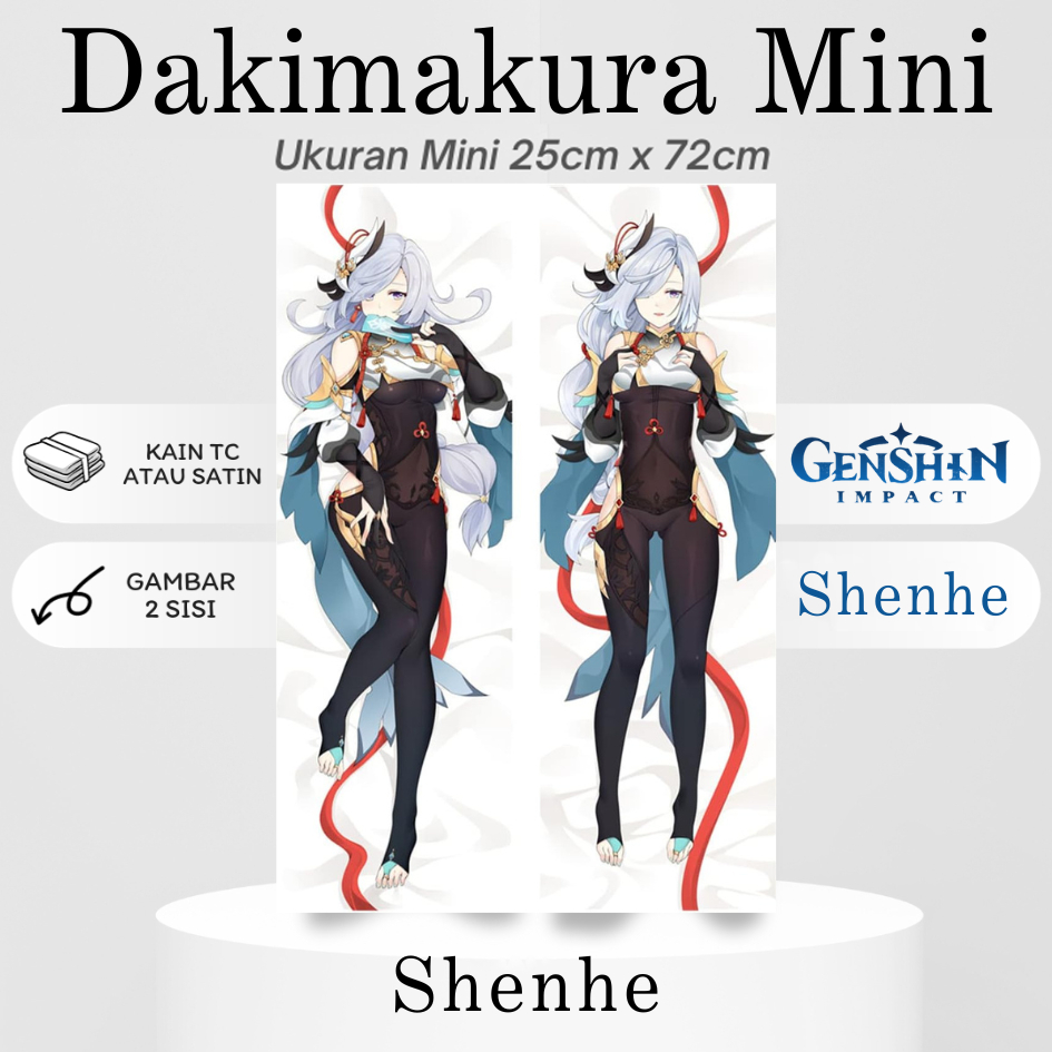 DAKIMAKURA MINI Genshin Impact SHENHE Bantal Anime Waifu Mini