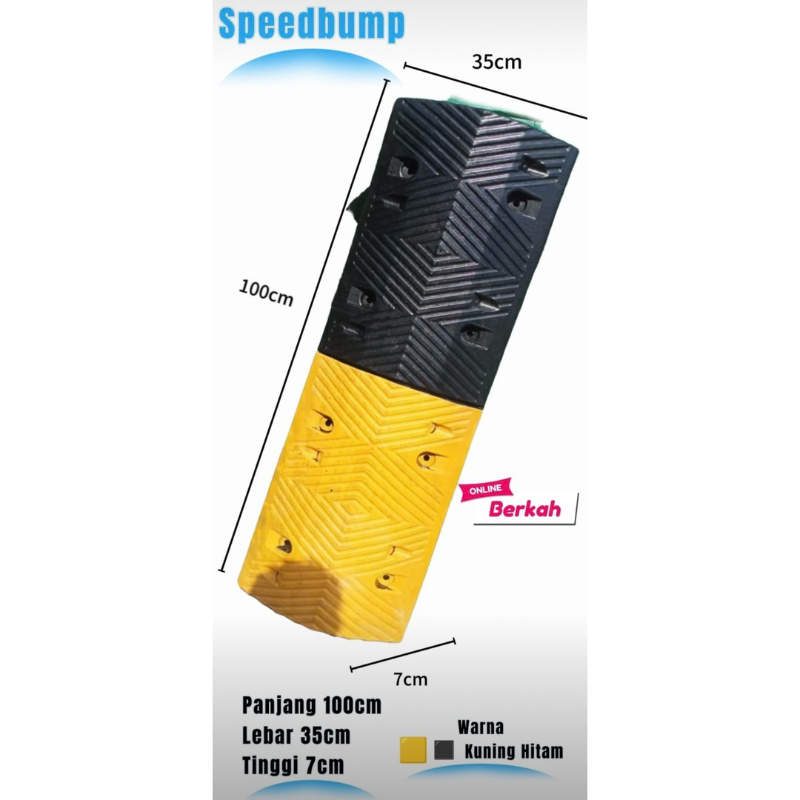 Speedbump rubber 100cm tinggi 7cm / Polisi tidur
