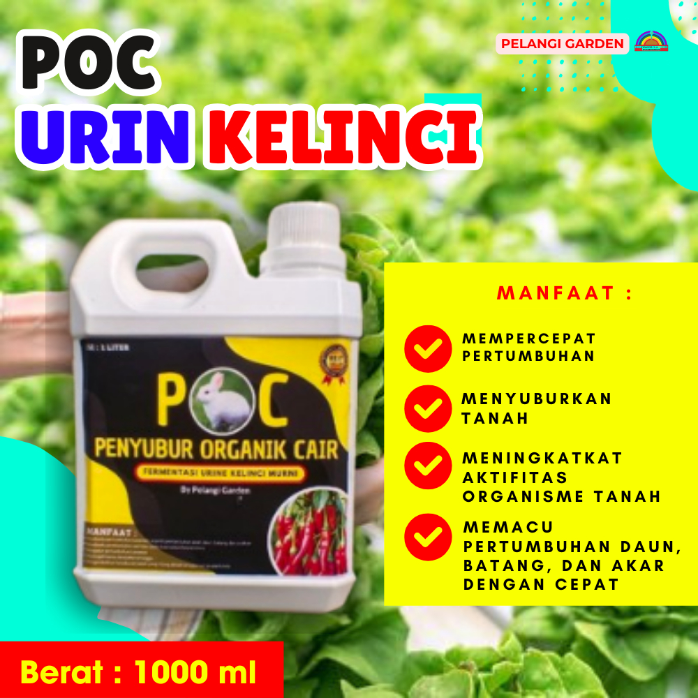 PALING AMPUH  Pupuk Urin Kelinci Fermentasi, Pupuk Urin Kelinci Lokal isi 1000ml