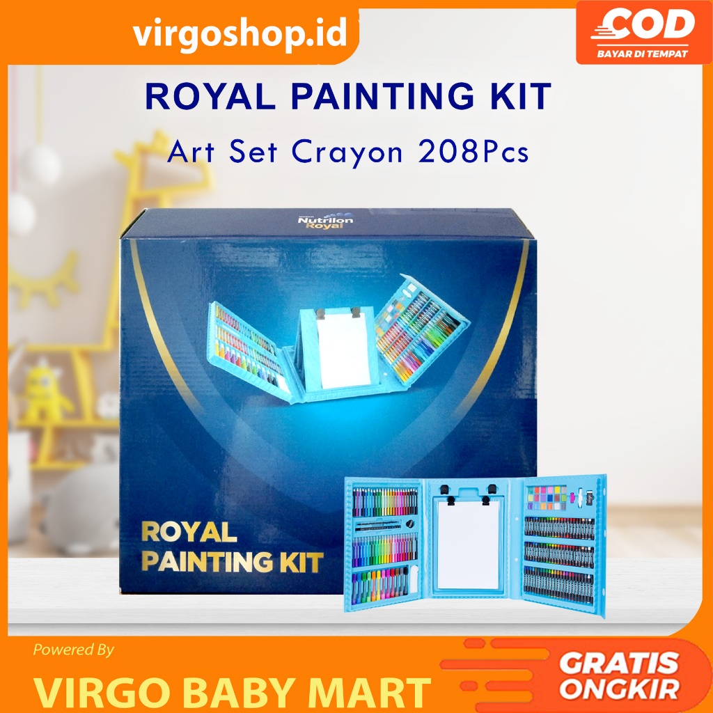 

Art Set Crayon Pensil Mewarnai 208Pcs - Alat Gambar Melukis Anak - Cat Lukis