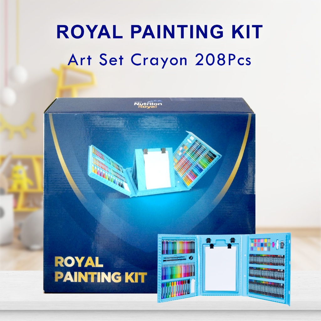

Royal Painting Kit - Art Set Crayon Pensil Warna 208 Pcs - Alat Menggambar Anak