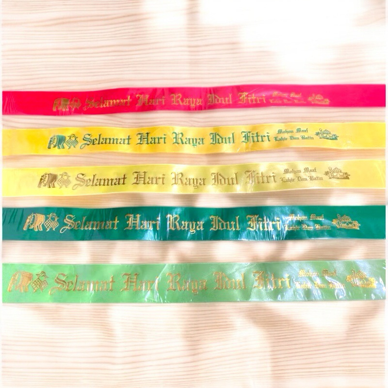 

Pita Selempang Idul Fitri Parcel Pita Lebaran Selempang Lebaran Untuk Parcel