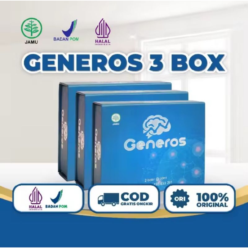 Paket Special 3 Box Generos Speech Delay 1 box isi 2 Botol Vitamin Daya Ingat Otak Anak Terbukti Kha