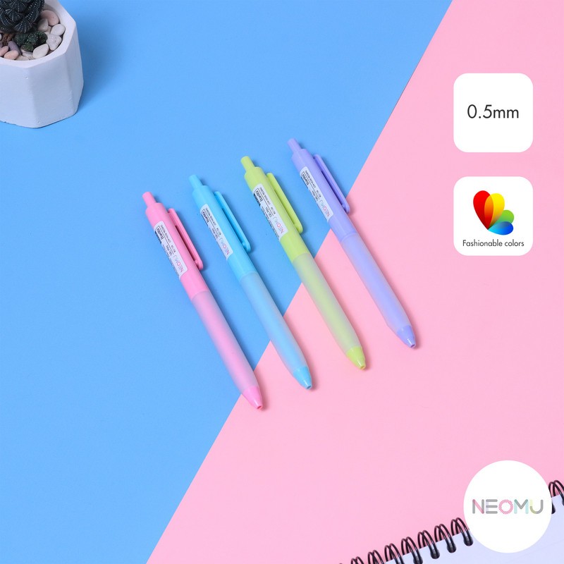 

[Stationery Spectrum] Bantex Gel Pen / Pulpen Pena Tip 0.5 mm Low Noise Pressing Pegangan Nyaman Warna Pastel BG1106