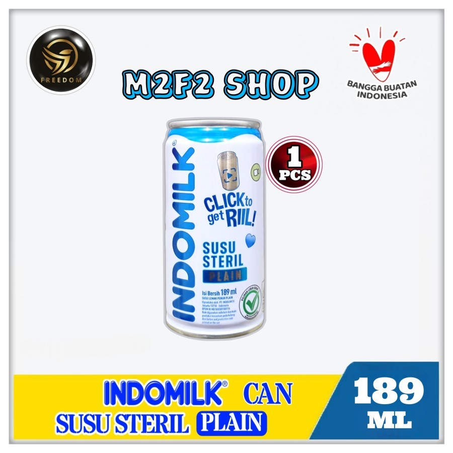 

Indomilk Susu Murni Steril Kaleng | Plain Can - 189 ml (Kemasan Satuan)