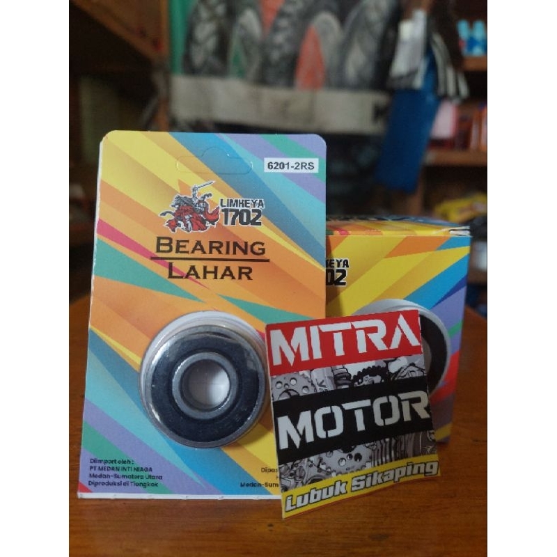 BEARING LAHAR LAHER 6201 2RS LIMKEYA 1 KOTAK ISI 10 PCS