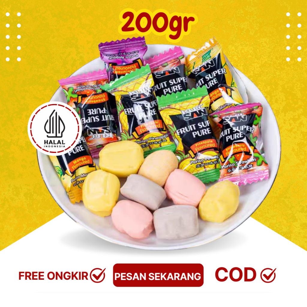 

【HALAL】【Grosir】Permen Impor Rasa Malaysia Permen Lunak Rasa Buah Berbagai Rasa Buah Permen Anak