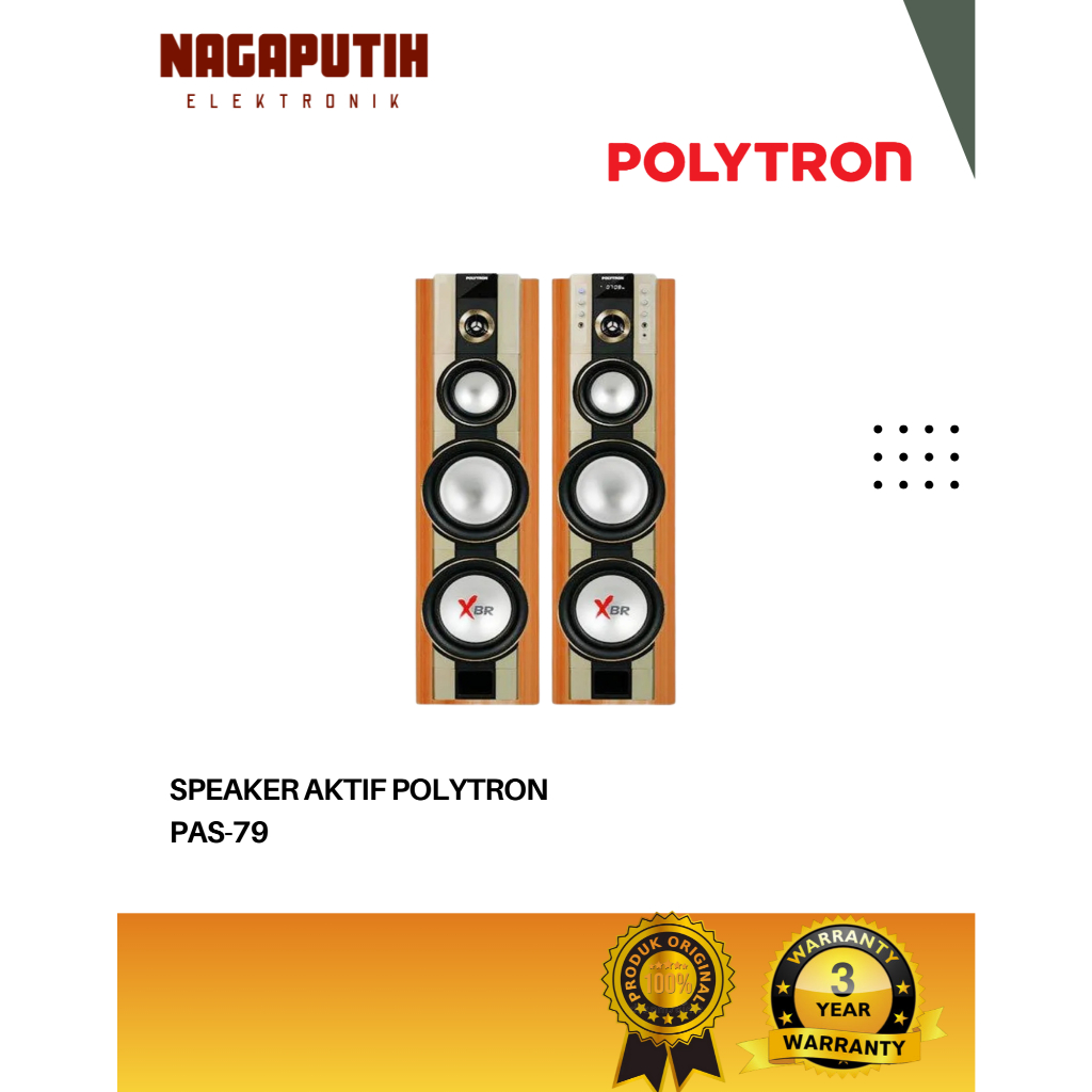 POLYTRON SPEAKER ACTIVE BLUETOOTH USB PAS-79 GARANSI RESMI