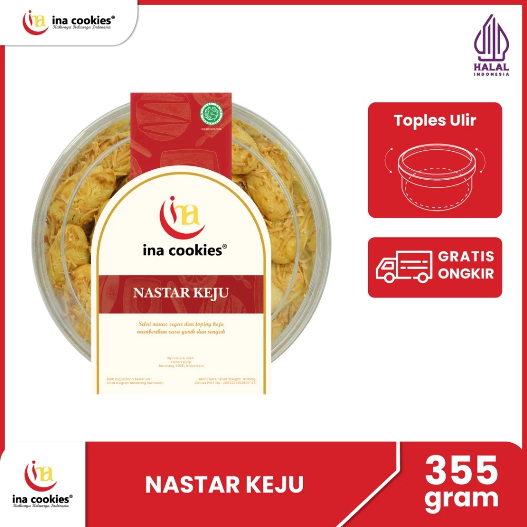 

Ina Cookies Kue Kering Premium Nastar Keju (KUE SANGAT RAPUH)