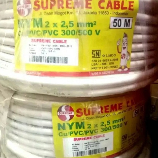 Langka Kabel NYM Supreme 2x25MM Meteran 2x25MM PERMETER 2 X 25 MM