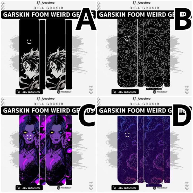 

Premium Stiker Garskin FOOM WARIED GENIUS Hologram & Non Hologram Bisa Custom
