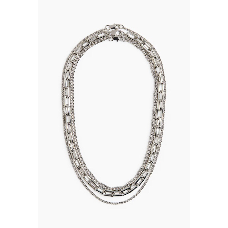 3-pack necklaces - Silver-coloured - Men | H&M Kalung isi 3 - Warna perak - Pria | H&M
