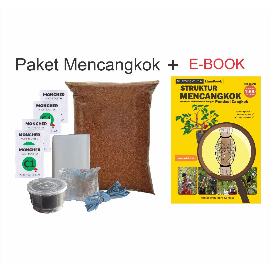 Paket mencangkok tanaman berisi Ebook perangsang akar