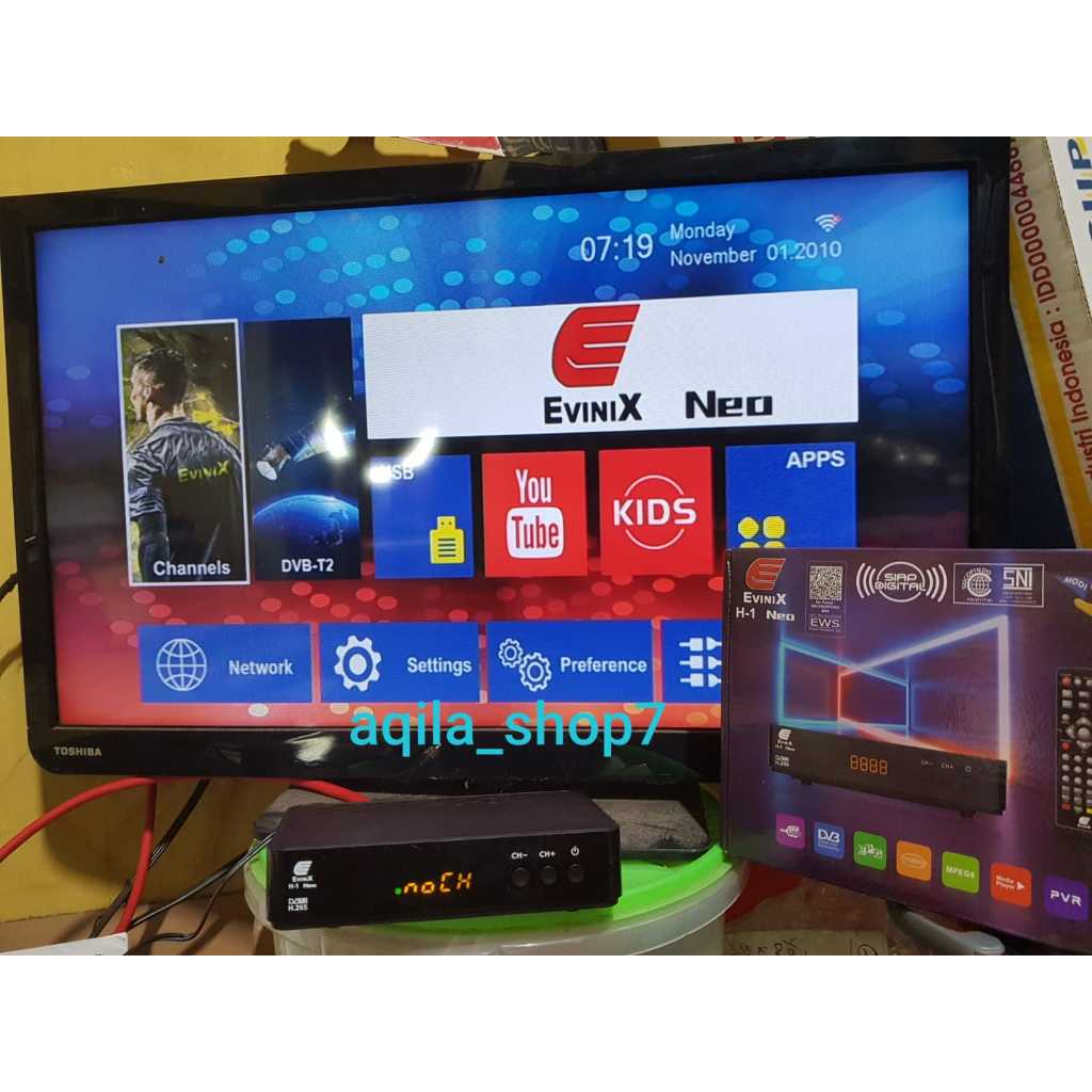 SET TOP BOX NEXTRON CBM FREEBOX H-1 SE EVINIX NEO DVB T2 SNI