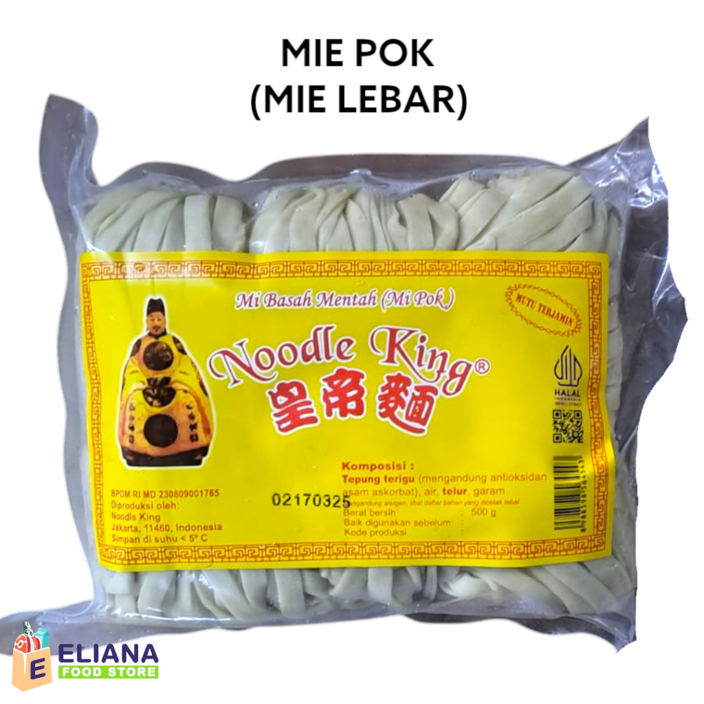 

NOODLE KING MI POK 500 GR / MIE POK / MEE POK SINGAPORE / SINGAPORE NOODLE / NOODLEKING MIE LEBAR 500 GR HALAL / MI POK