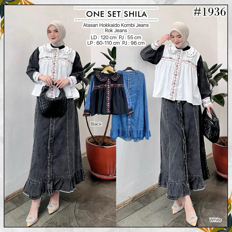SET ROK JEANS / SET ROK Cantik