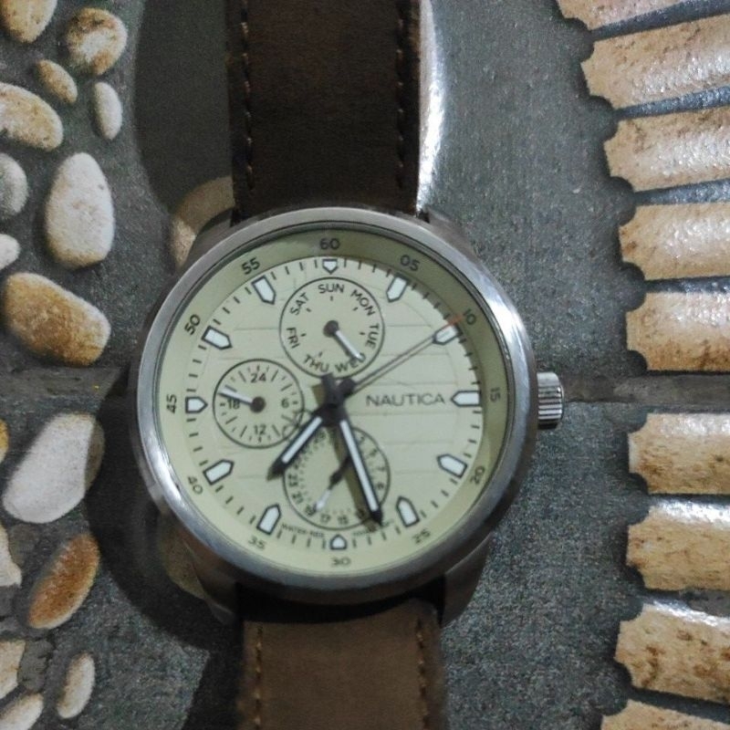 jam tangan nautica multifungsi full original bekas second