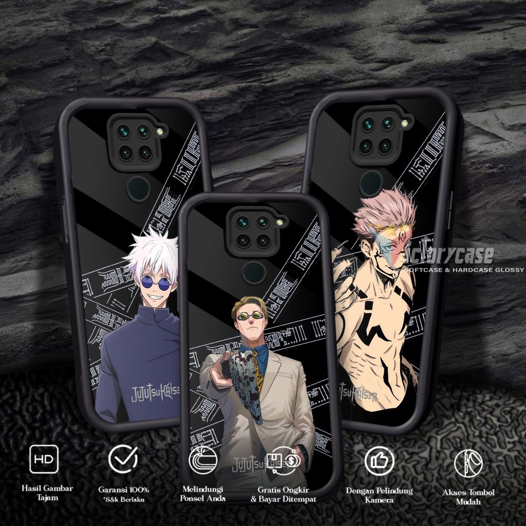 Softcase Glass kaca untuk REDMI NOTE 9 NOTE 10X JJTS Casing Handphone Case Procamera