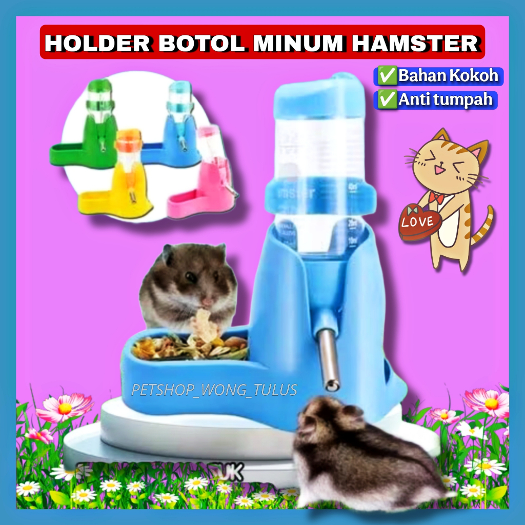 PSWT- Stand Dudukan Botol Minum Hamster Holder Botol Minum Kelinci Marmut Hamster Stand Botol Minum