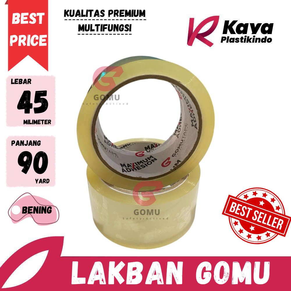 

LAKBAN (BENING , COKLAT, FREGILE) Termurah Harga Ekonomis Satuan/Lakban Bening 45mmx90yard 8pcs (Ad)