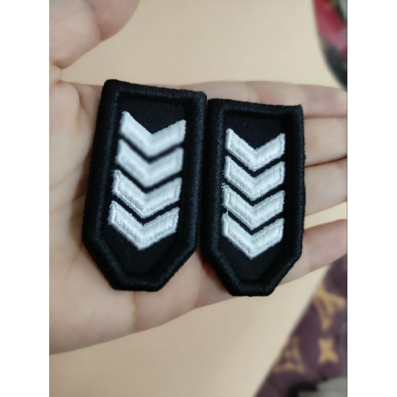 Bordir Timbul Pangkat Polri