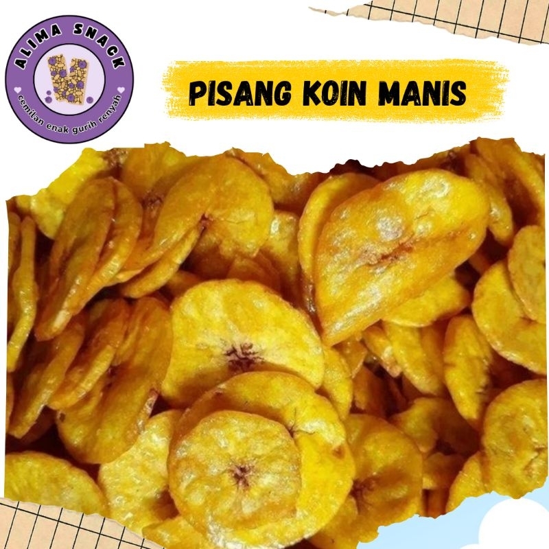 

Keripik Pisang Manis 500 Gram / Pisang Manis / Pisang Coin / Pisang Koin