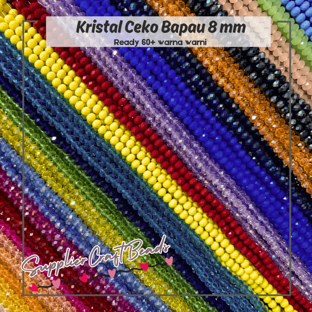 Mote Manik Kristal 8mm Ceko Bakpau Sedang Monte Payet Beads Kristal Cina Rentengan Murah Manik Krist