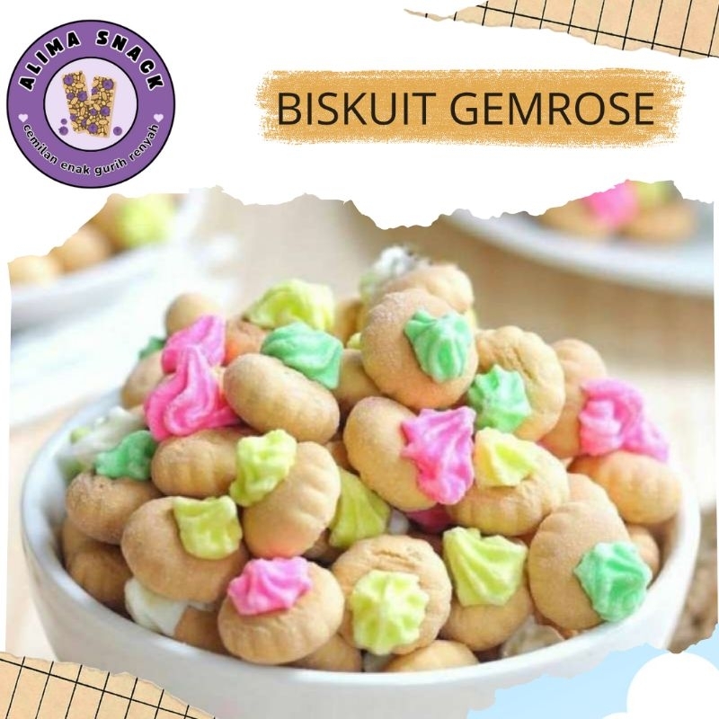 

Biskuit Gemrose Warna Warni 1kg / Kue Monas / Kue Jadul