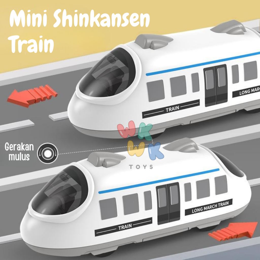 Mainan Kereta Api Mobil Tarik Mini Shinkansen Pull Back