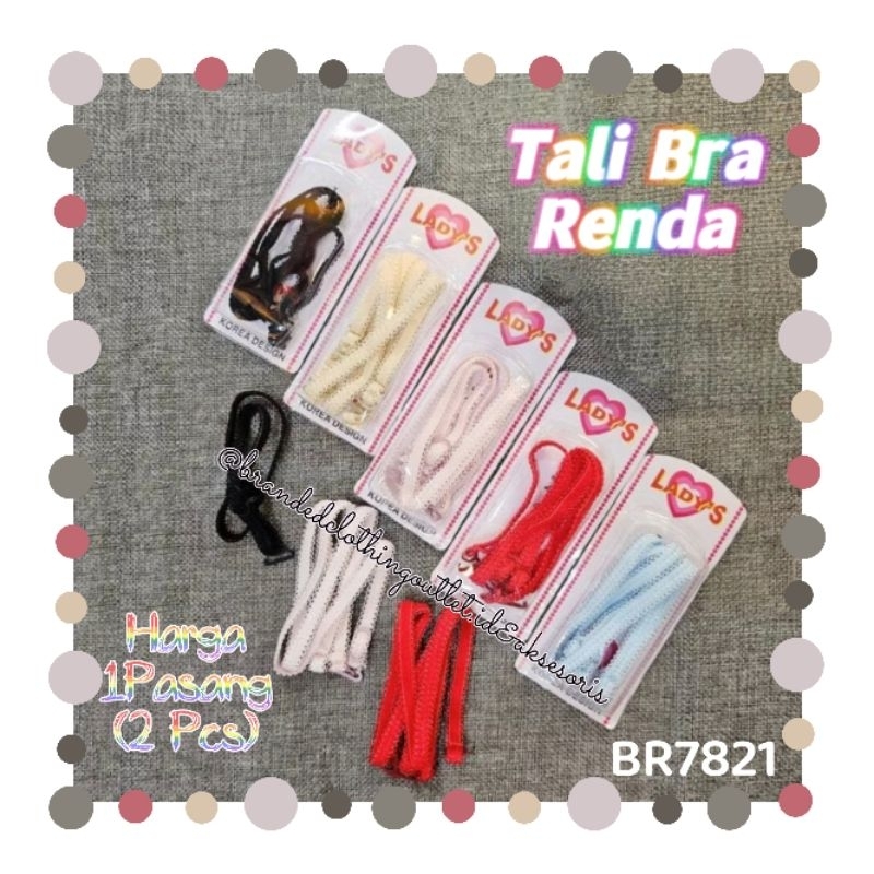 TALI BRA RENDA WARNA WARNI MODEL KOREA 5MM / TALI BH RENDA ELASTIS / LACE BRA STRAP / BR782120
