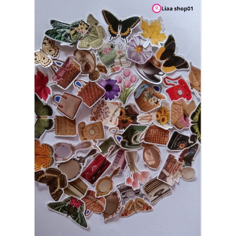 

(50+)Sticker journal aestetik gaya vintage,retro dll cocok di tempel pada jurnal,helm,botol air,laptop dll berbahan vinyl waterproof