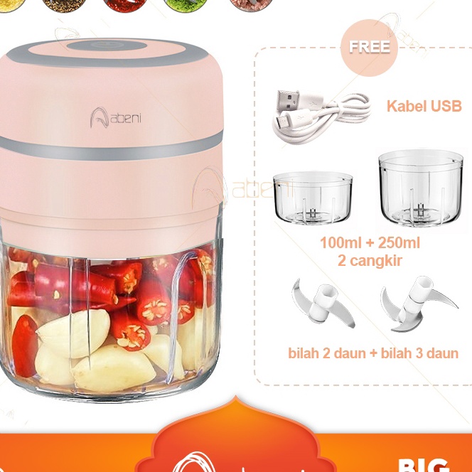 Khusus Abeni Chopper M Blender Poble Gilingan M Bumbu dan Daging dengan USB