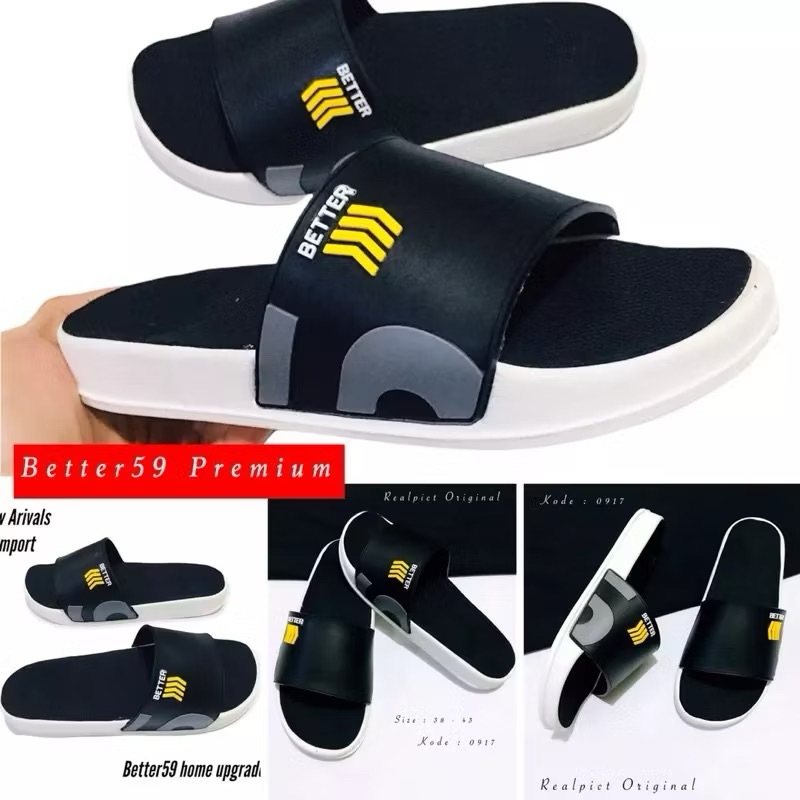 SANDAL PRIA DEWASA  SANDAL UNISEX SLIP ON PREMIUM KARET BETTER