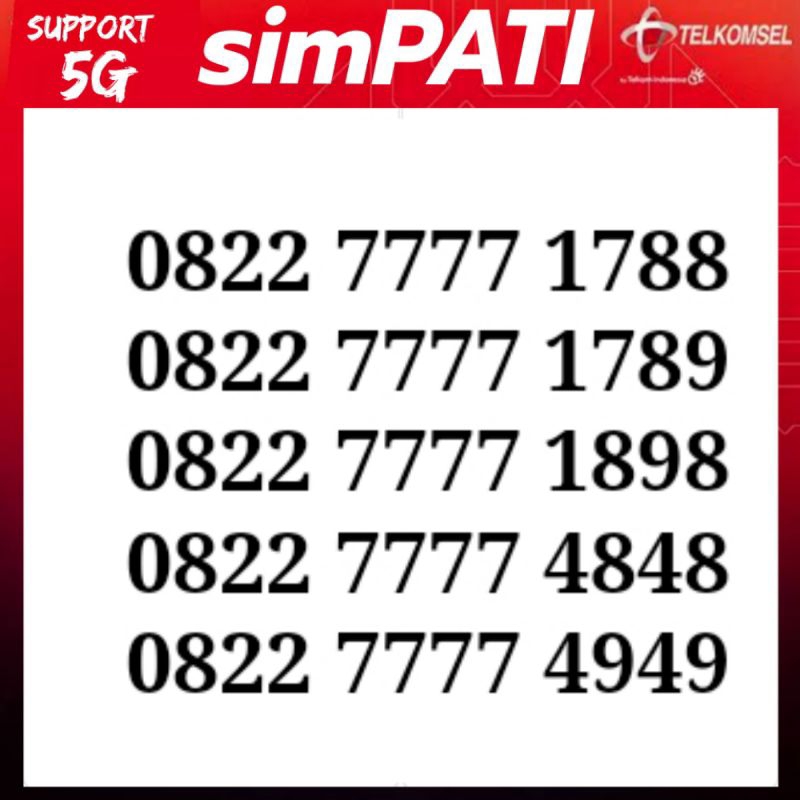 nomor telkomsel simpati rapih 7777